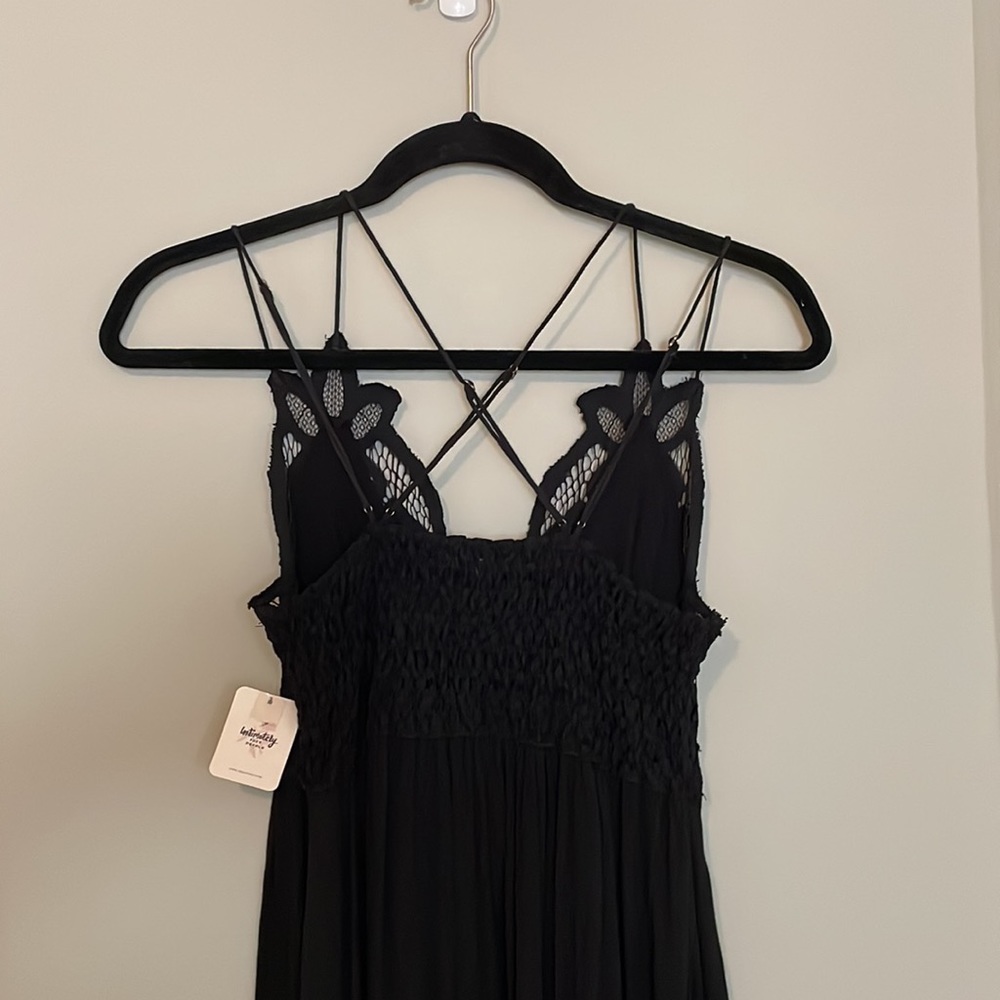 NWT Free People One Adella Slip Black size S - Picture 7 of 8